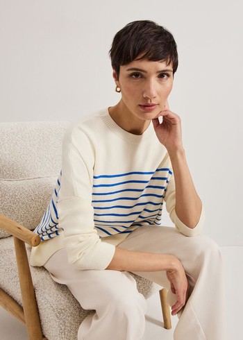 Phase Eight Sadie Stripe Knitwear Blue Canada | ZNTPUB-578